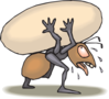 Ant Carrying Egg Clip Art